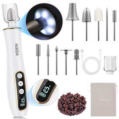 Lima eléctrica Hoxida con luz 360°, ideal para cuidado en casa.