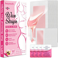 Hoyesch: tira facial para un acabado suave y sin irritación, primer plano.