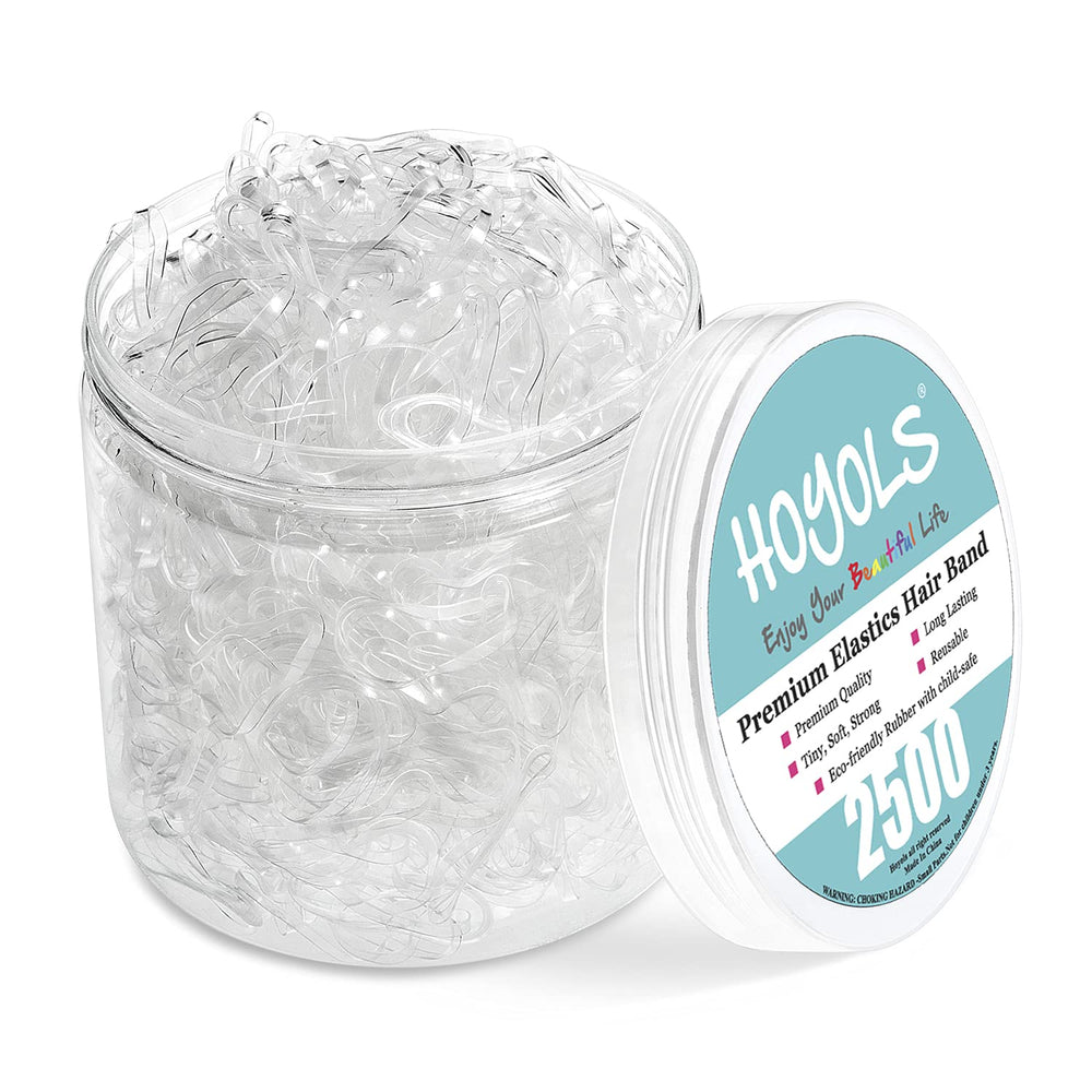 Hoyols gomas elásticas transparentes para trenzas y coletas
