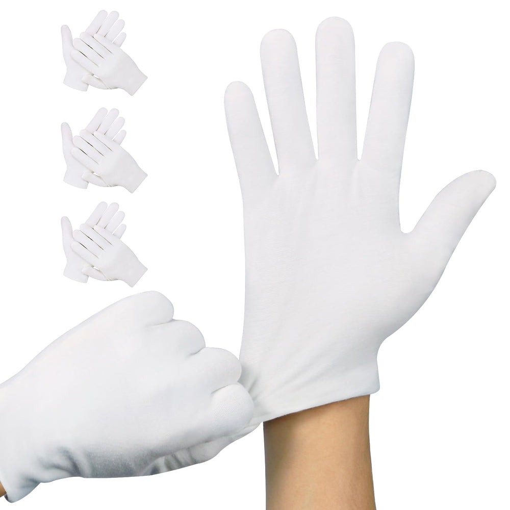Guantes de algodón blancos de Htaexpu usados para dormir, cuidan las manos secas
