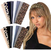 Diademas Huachi sin deslizamiento, juego de 16 piezas para combinar con cualquier atuendo.