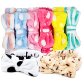 Huachi headbands con lazo grande, mantiene el cabello fuera del rostro durante la limpieza facial.