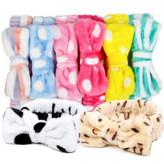 Huachi headbands con lazo grande, mantiene el cabello fuera del rostro durante la limpieza facial.