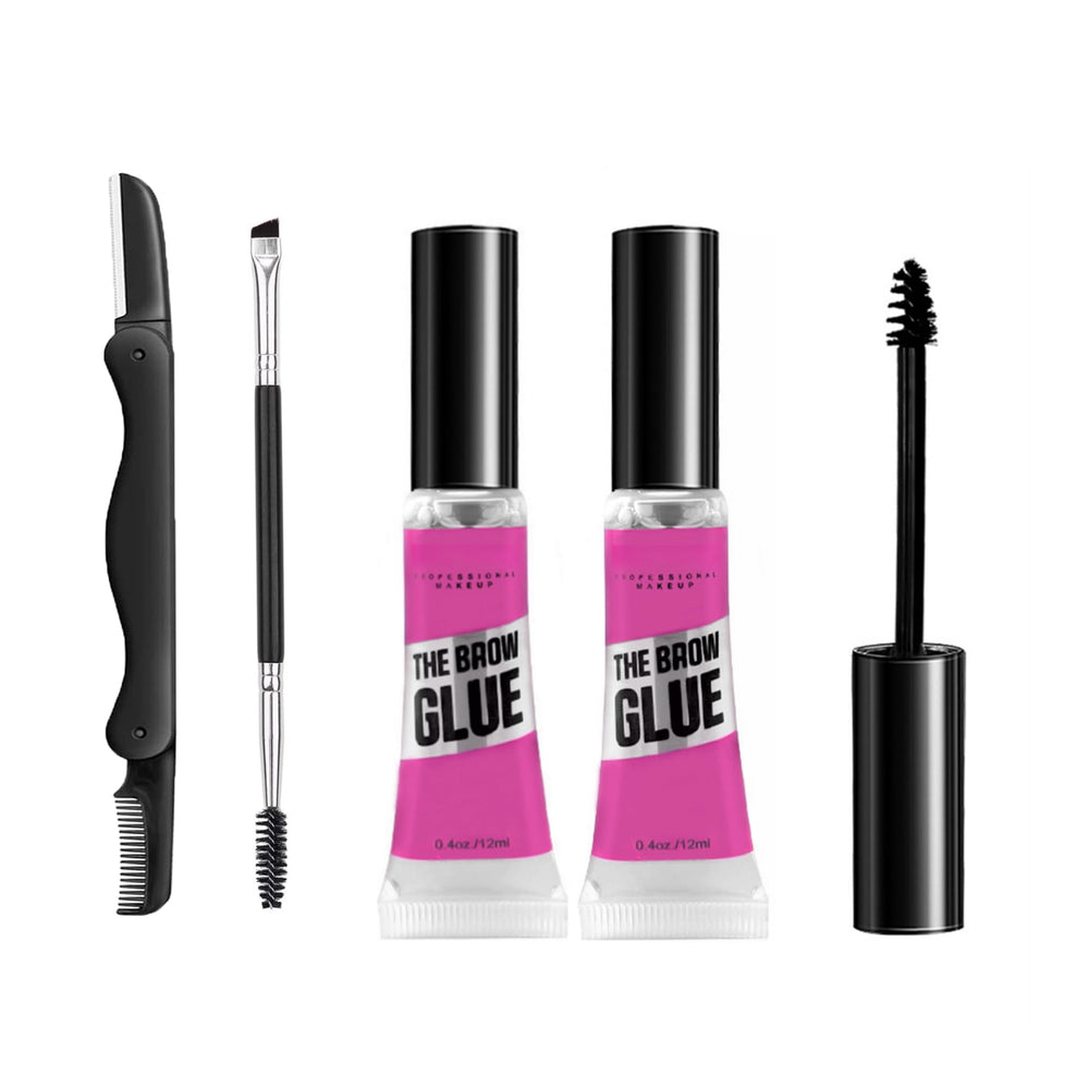 HUDABABY gel cejas transparente; set de 2, fijación duradera y acabado natural