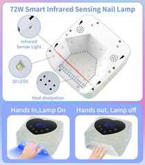 Lámpara UV HugMaple, pantalla grande y temporizadores fáciles para uñas