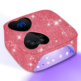 Lámpara UV de HUITINE para uñas sin cables con diamantes brillantes, ideal para manicura.