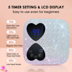 Lámpara HUITINE UV LED con pantalla táctil grande y control de tiempos