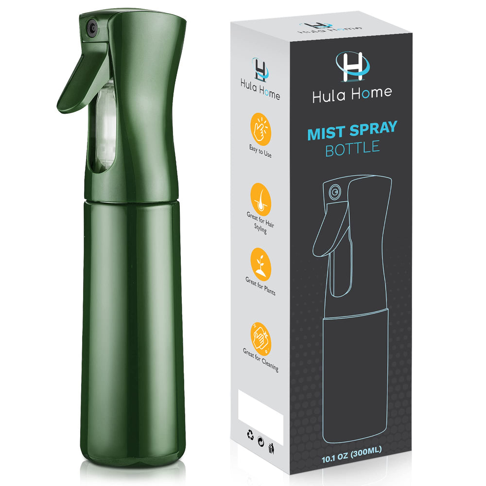 Botella Hula Home con pulverización continua para peinado suave.