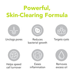 Humane uso facial y corporal para acné en cara y espalda.
