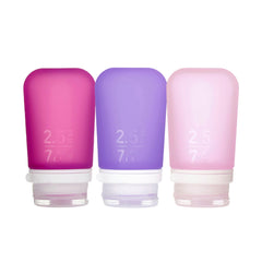 humangear GoToob+ pack de 3 botellas medianas para viajes diarios.