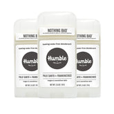 Desodorante Humble sin aluminio, palo santo, frescura diaria.