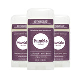 Déodorant Humble Pack 3, emballage élégant et pratique.