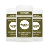 HUMBLE Desodorante Original sin aluminio en pack de 3, aroma suave y duradero