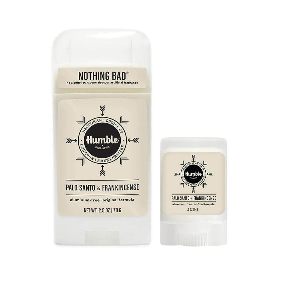 HUMBLE Fórmula original desodorante sin aluminio en botella, control de olor duradero.