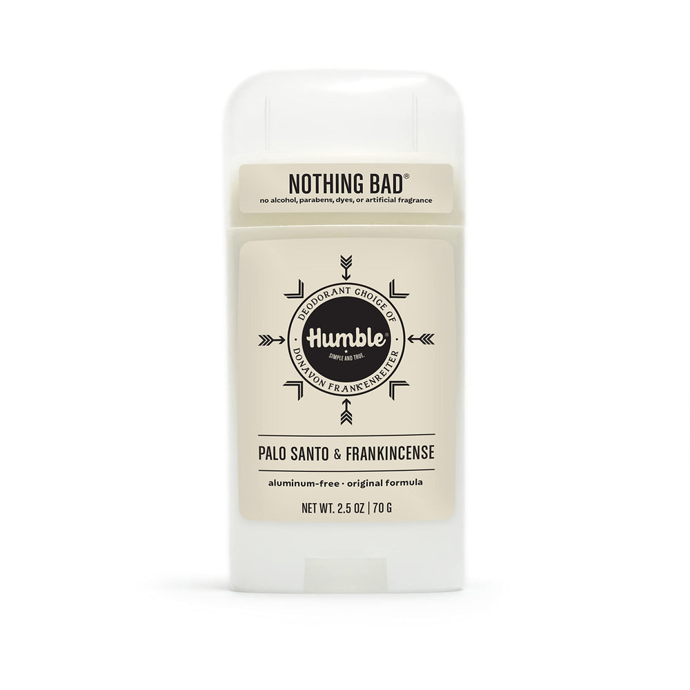 Desodorante Humble Simple and True Original en frasco, control de olor diario.