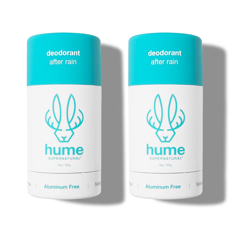 Hume Supernatural desodorante sin aluminio en envase frontal para piel sensible.