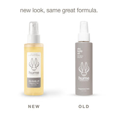 HUME SUPERNATURAL Dry Body Oil Spray highlights apricot kernel for nourishing skin care.