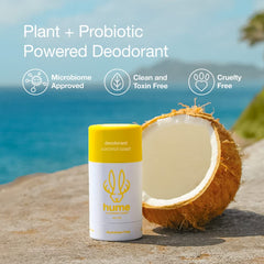 Hume Supernatural contient probiotiques et prébiotiques pour soutenir la peau et limiter les odeurs.