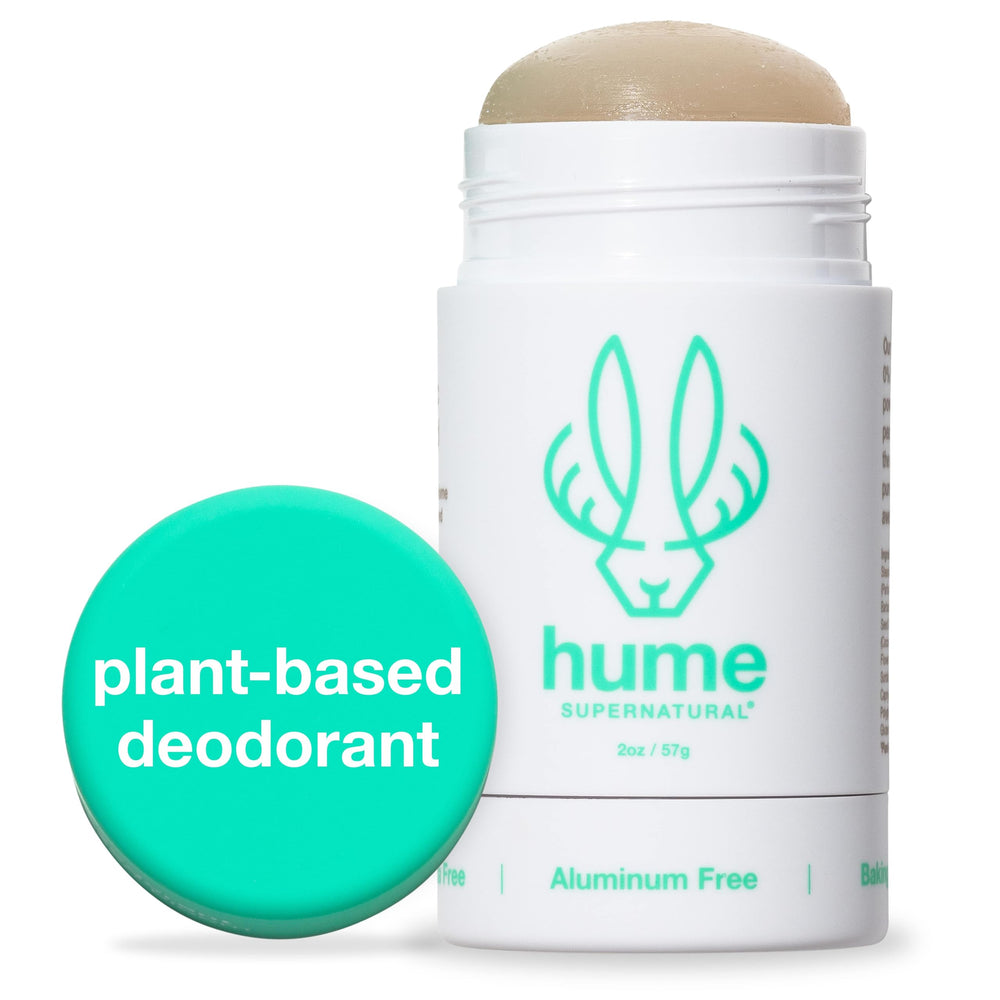 Desodorante Hume Supernatural Desierto Flor; aplicación clara para piel sensible y sensación fresca.