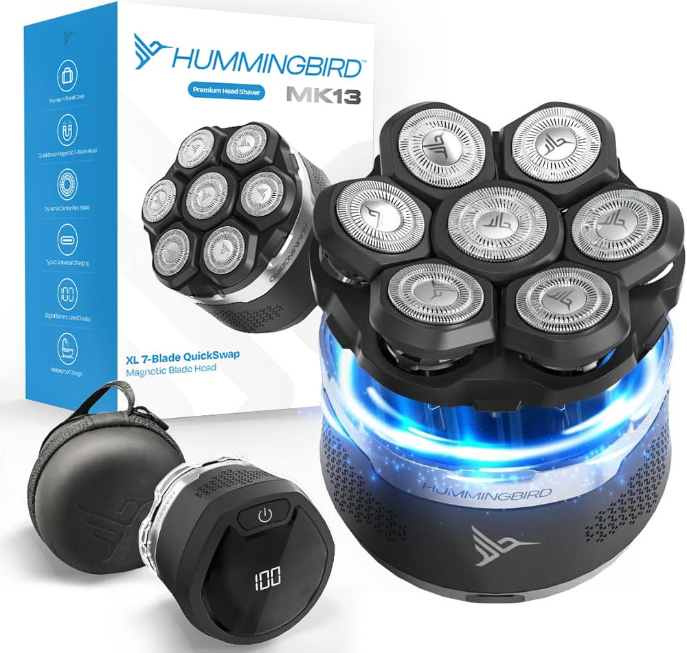 HUMMINGBIRD MK13: cabezales 360° flexibles para afeitado suave y eficiente.