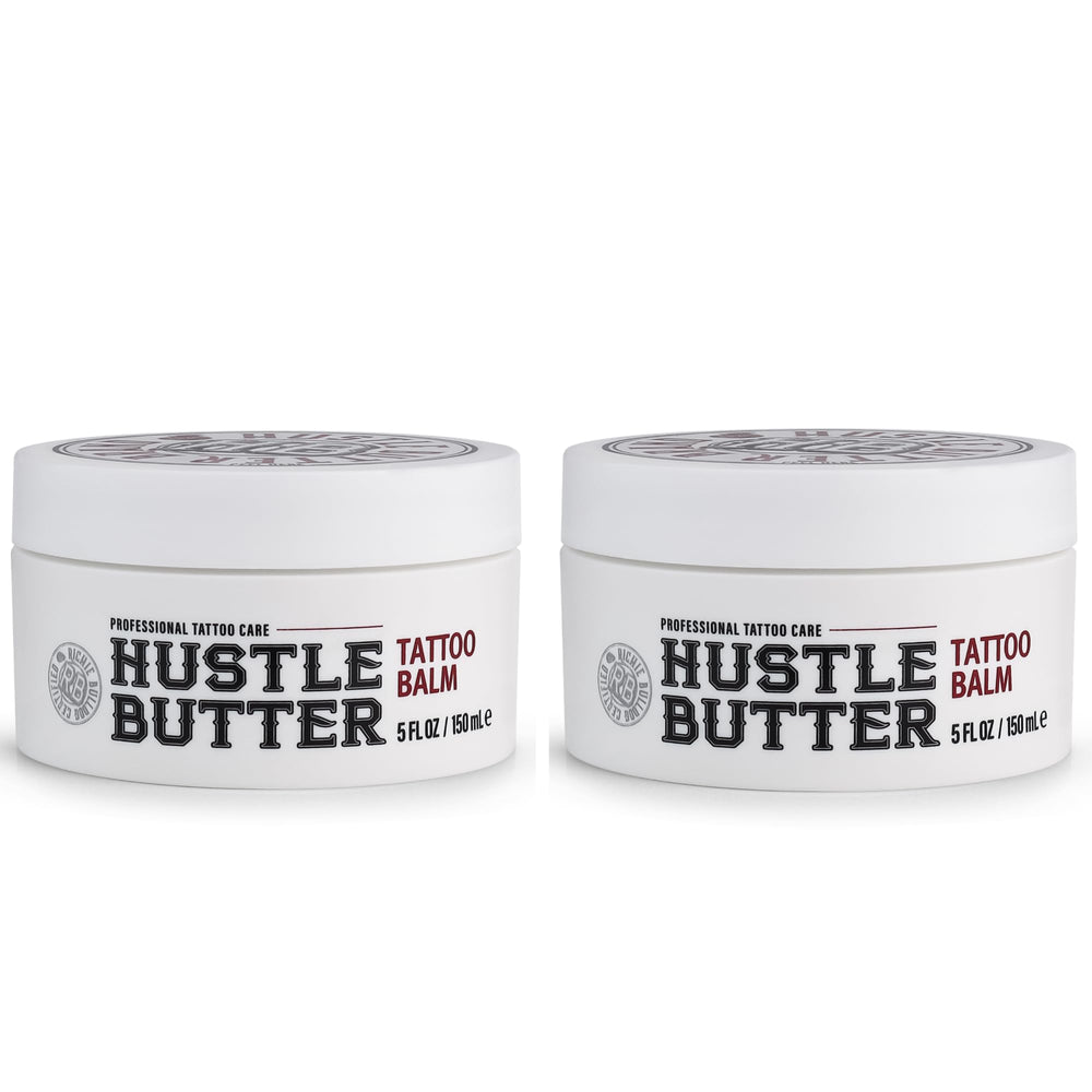 Hustle Butter Deluxe balsamo tatuaje envase 5oz, hidratacion duradera para la sesion.