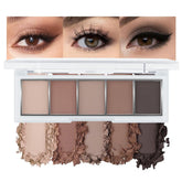 Hxssll paleta de sombras mate fríos para looks naturales y diarios.