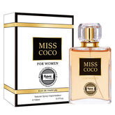 Miss Coco de Hybrid & Company, botella-vertido, fragancia duradera para todo el día.