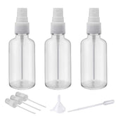 Hydior botellas de vidrio dos onzas con 3 atomizadores, ideales para aceites esenciales.