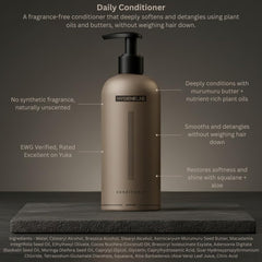 HygieneLab acondicionador hombres, aplicación suave en cabello, aroma neutro