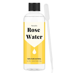 Hznxolrc Hidrosol de rosa: botella en primer plano, hidratación suave para la piel.