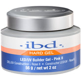 IBD gel duro Rosa II LED/UV, 2 onzas: aplicación suave para uñas resistentes.