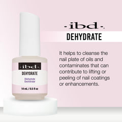 IBD deshidratante de uñas, equilibrio de pH para base uniforme.