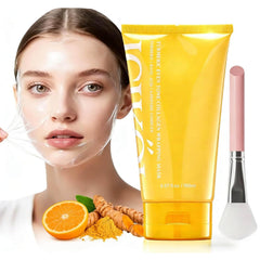 ICIKOL Turmeric Collagen Night Wrapping Mask jar promotes overnight radiance.