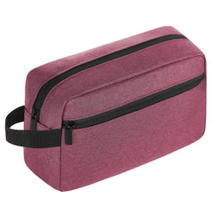 Icramsy bolsa de aseo de viaje compacta en púrpura rojizo, ideal para viajes cortos