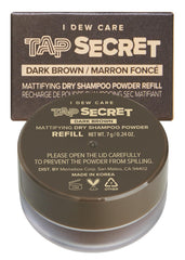 I DEW CARE Tap Secret Biotin Champú en Polvo Marrón Oscuro recargable en botella para cabello oscuro absorbe grasa
