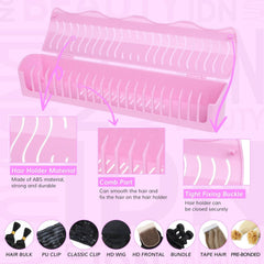 IDN BEAUTY ventosas fijación extensiones color rosa, sujetan con seguridad durante secado