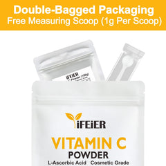 iFEiER Vitamina C Polvo para serum casero, mezclado con activos
