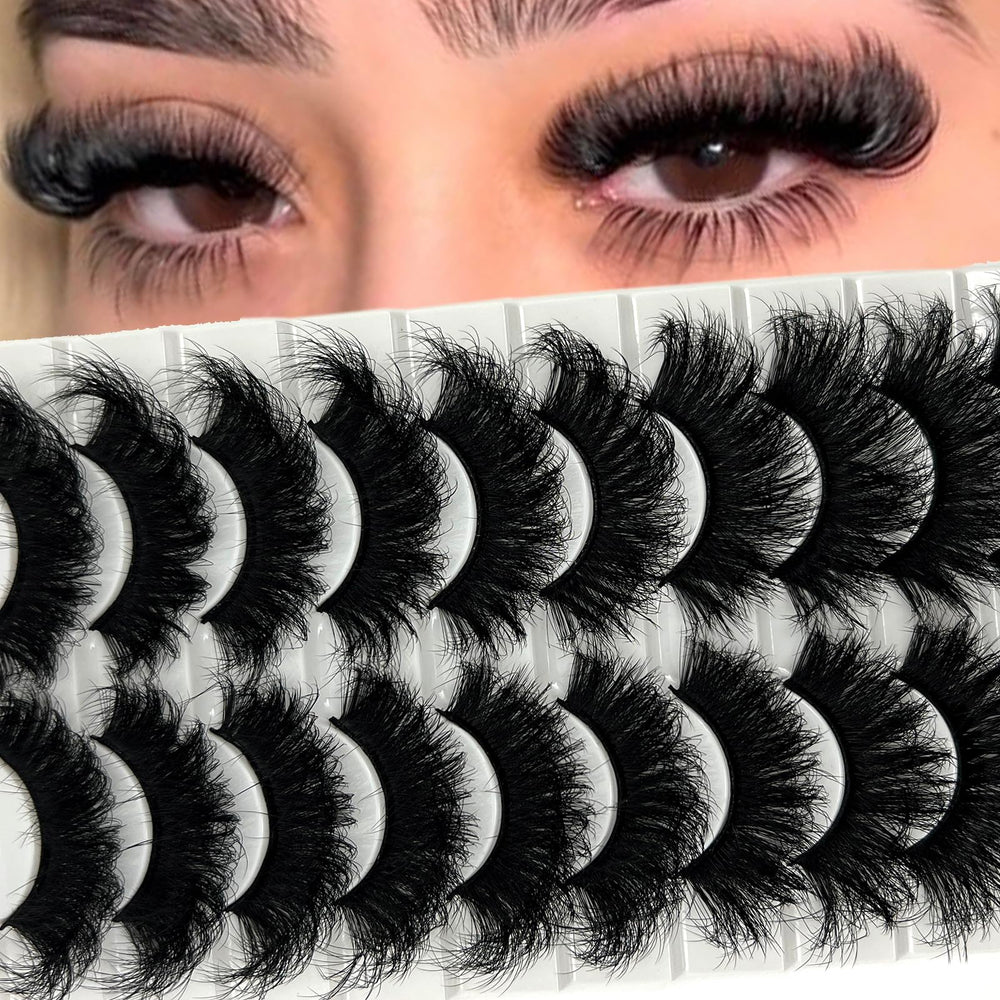 IFSOWDRA pestañas visón abundantes 25mm en pack, volumen suave para look natural.