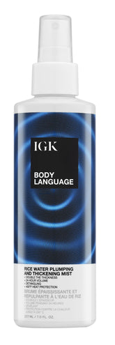 IGK Body Language bruma de arroz en spray para desenredar y dar volumen