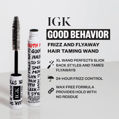 IGK Good Behavior Wand closeup highlights the mascara-style applicator for precise touch-ups.