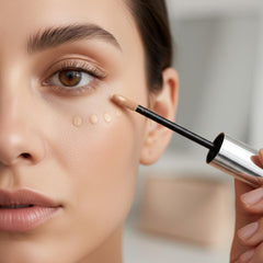 Swatch of Il Makiage Flawless Concealer 08 on medium skin with natural matte finish.