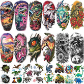 Yazhiji 77 Sheets Dinosaur Temporary Tattoos – Large Triceratops & T-Rex Designs