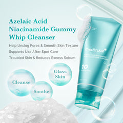 Medicube ácido azelaico Gummy Whip: Limpiador facial con niacinamida para poros e hidratación