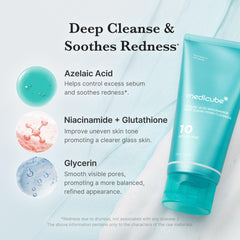 Medicube ácido azelaico Gummy Whip: Limpiador facial con niacinamida para poros e hidratación