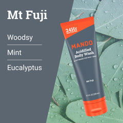 Ducha Corporal Odor Shield de Mando — Control de 24 h, sin SLS ni parabenos, 8,5 onzas (Mt Fuji)