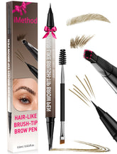 iMethod pluma para cejas con punta de pincel dual para trazos naturales