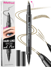 iMethod Curved Eyebrow Pen crea trazos naturales con punta curva para cejas definidas.