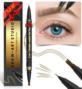 iMethod lapiz cejas 2en1 con punta tres ramas para trazos realistas.