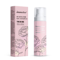Immetee champú y acondicionador 2 en 1 en envase de 120 ml para cuidado diario de pelucas.