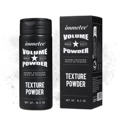 Polvo de volumen Immetee aporta textura natural al cabello y aspecto ligero.